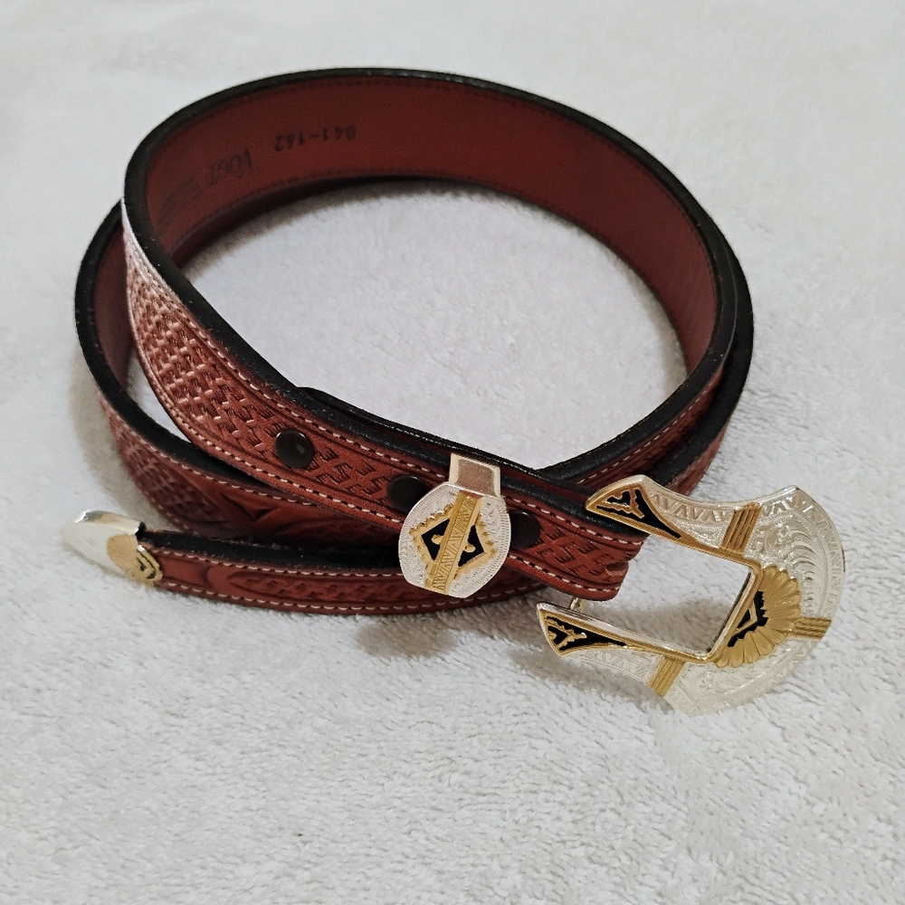 Handmade Western leather belt